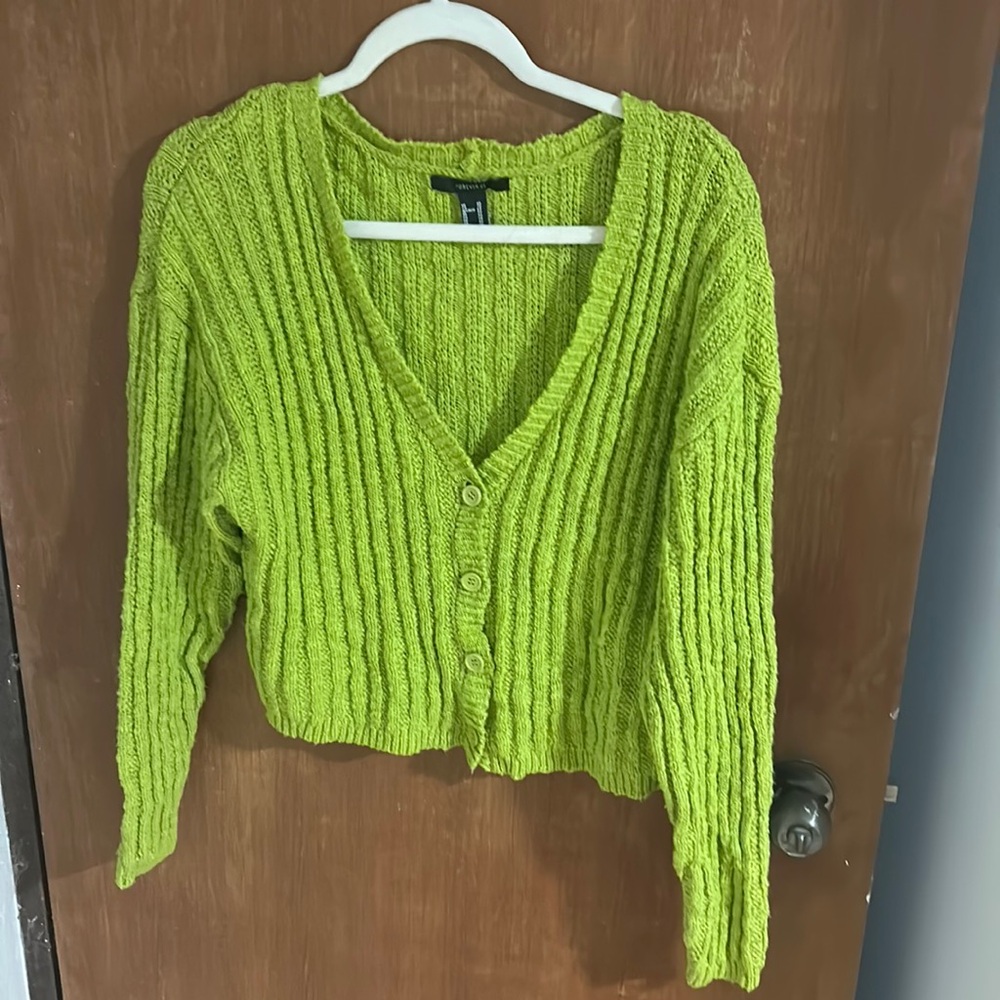Forever21 v neck bottom down cardigan sweater